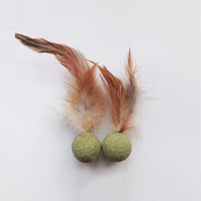 Pet Mint Ball Cat Toy Mouse Animal Feather Cat Toy Pet Supplies Cat Toy Pet Interactive Chew Toy Pet Accessories Cat Tooth Clean 2
