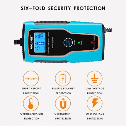 Automatic Car Battery Charger Pulse Repair 12V 6A Output For 100Ah Lead Acid Batteries Or Maintenance-free Battery Fast Charging 2
