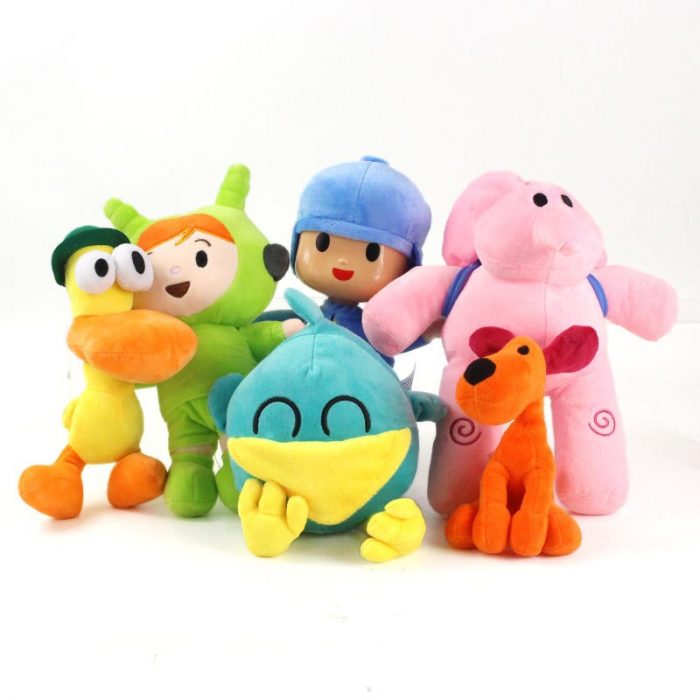 6Pcs Kawaii Pocoyo Stuffed Animal for Kids Soft Doll 16-30cm Bird Toy Duck Elephant Plush Soft Toys for children 1