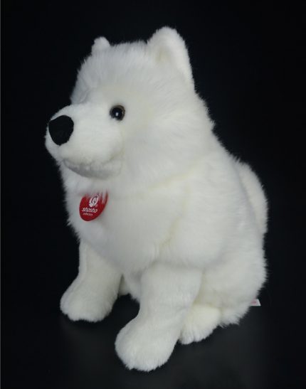 28cm Lifelike Samoyed Stuffed Toys Cute Simulation White Dog Plush Toy Puppy Plush Animals Toy Birthday Christmas Gifts 2