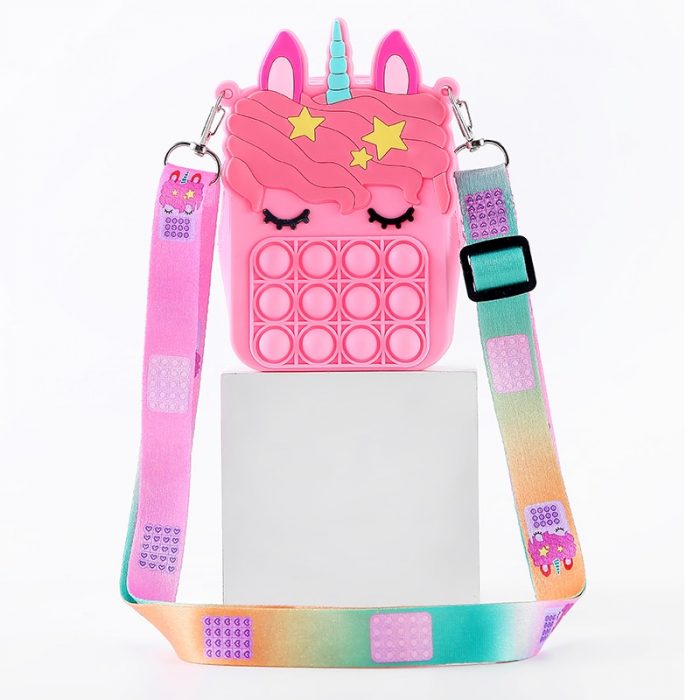 Rianbow Cross Bag Fidget Toys For Children Christmas Gifts Push Its Bubble Stress Relief Sensory Toys Coin Purse Girls 2022 6