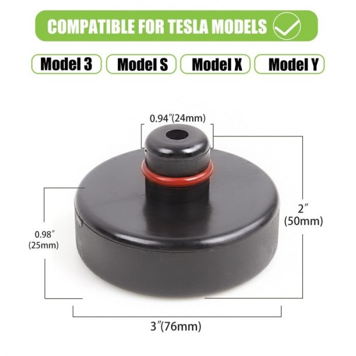 4Pcs Car Rubber Lifting Jack Pad Adapter Tool Chassis W/ Storage Case Suitable For Tesla Model 3 Model S Model X Car Accessories 4