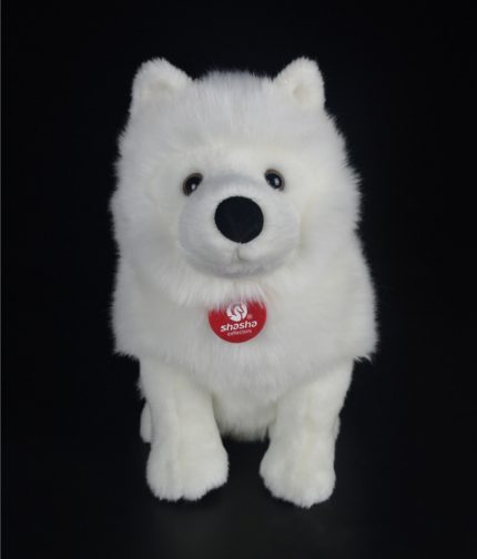 28cm Lifelike Samoyed Stuffed Toys Cute Simulation White Dog Plush Toy Puppy Plush Animals Toy Birthday Christmas Gifts 1