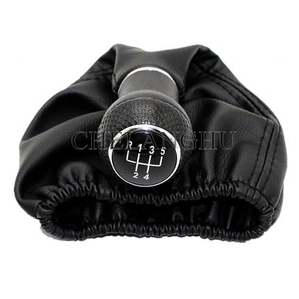 For Seat Ibiza 1996 1997 1998 1999 2000 2001 Car-Styling 5 Speed Car Gear Lever Stick Shift Knob With PU Leather Boot Red Line 2