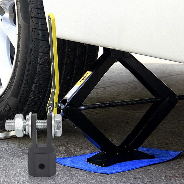 Scissor Jack Drill Adapter 1/2 Inch Automotive Scissor Jack Adapter Adapter for Drive Impact Wrench RV Trailer Leveling Jack 4