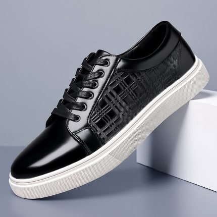 New Business Casual Shoes for Men Lace Up Formal Shoes for Male Black Leather Oxfords Plus Size Wedding Party Office Dress Shoes 2