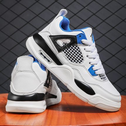 28~40 White Children Air Cushion Designer Sneakers For Boys Girls Casual Toddler Tennis Sport Leather Kids Luxury Running Shoes 2