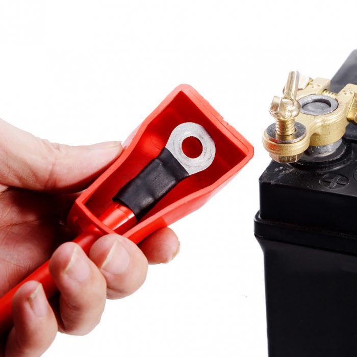 2pcs Car Battery Terminal Covers Positive Negative Top Post Cap Protection Insulate Case Battery Wire Connectors Rubber Caps 3