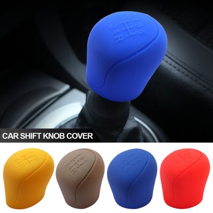 Car Silicone Gear Shift Knob Cover Gear Shift Non-Slip Grip Handle Protective Covers Manual 5 6-speed Car Interior Accessories 2