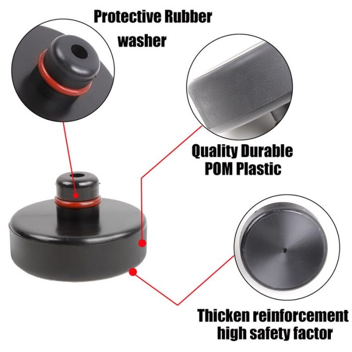4Pcs Car Rubber Lifting Jack Pad Adapter Tool Chassis W/ Storage Case Suitable For Tesla Model 3 Model S Model X Car Accessories 2