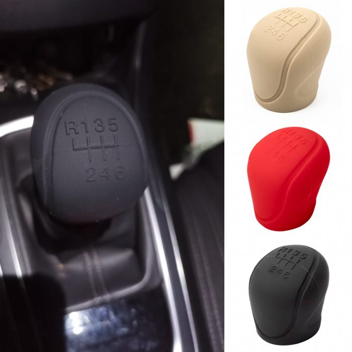 Car Silicone Gear Shift Knob Cover Gear Shift Non-Slip Grip Handle Protective Covers Manual 5 6-speed Car Interior Accessories 1