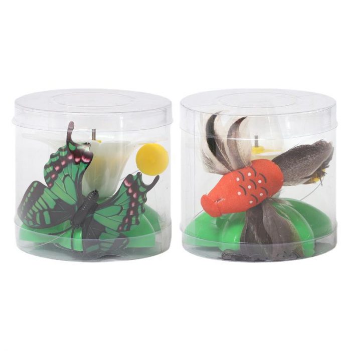 Automatic Electric Rotating Cat Toy Colorful Butterfly Bird Animal Shape Plastic Funny Pet Dog Kitten Interactive Training Toys 6
