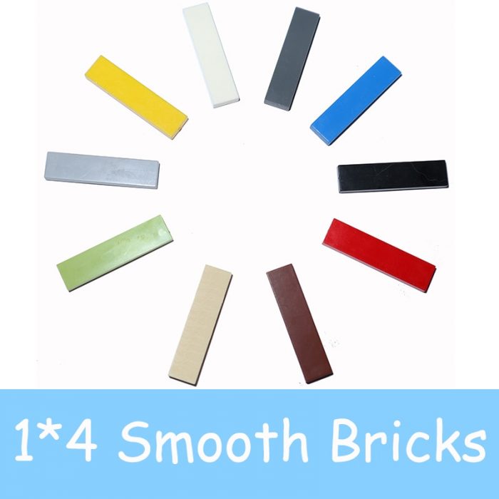 50PCS MOC Assemble Particles 2431 Size 1x4 Bricks Flat Tile Smooth 1*4 Building Blocks DIY Educational Creative Toy for Kids 1