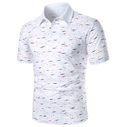 Men Polo Shirt Men Short Sleeve Polo Shirt Digital Printing Abstract PatternPolo Shirt New Arrivals   Leisure Fashion Top 1