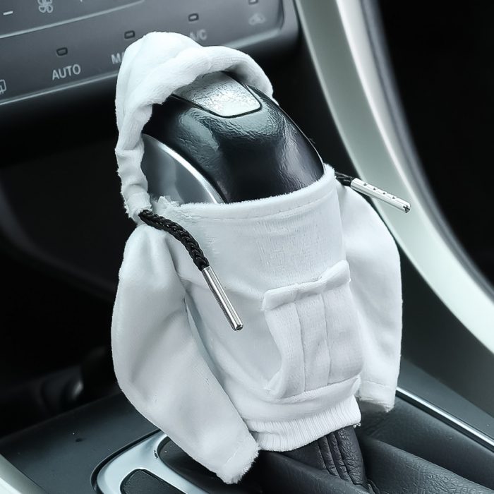 Fashion Hoodies Car Gear Shift Knob Cover Manual Handle Gear Shift Decor Hoodie Covers Automatic Car Interior Accessories 4