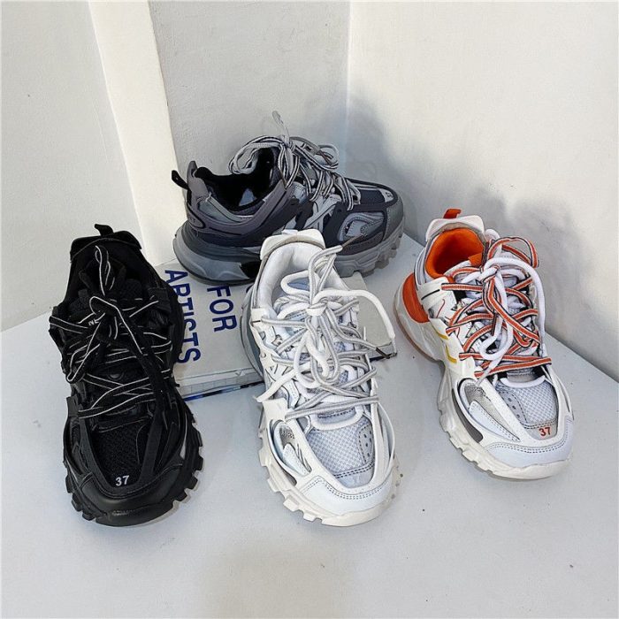 Brand Design Black Gray Women Sneakers Fashion New Men's Chunky Sneakers Lovely Pink Dad Shoes Trendy Girls Boys Casual Shoes 4