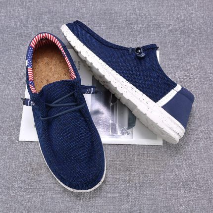 Men Loafers Shoes Lightweight Walking Sneakers Canvas Breathable Casual Shoes Slip-On Driving Shoes Zapatos Casuales Big Size 48 6