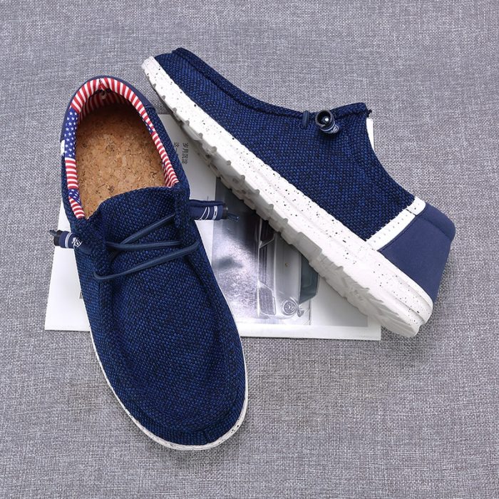 Men Loafers Shoes Lightweight Walking Sneakers Canvas Breathable Casual Shoes Slip-On Driving Shoes Zapatos Casuales Big Size 48 6