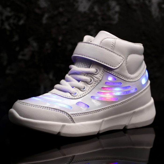 Warm like home 2018 New 25-37 USB Charger Glowing Sneakers Led Children Lighting Shoes Boys Girls illuminated Luminous Sneaker 1