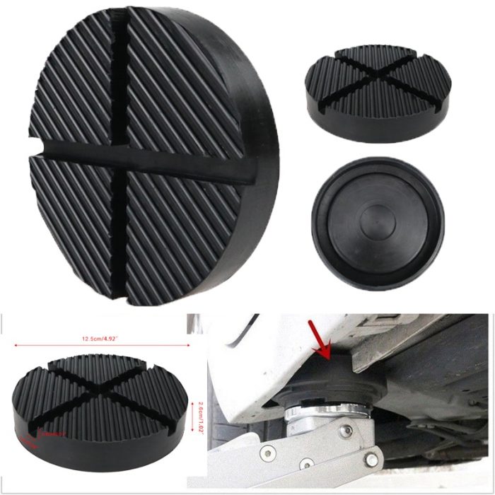 Floor Slotted Car Rubber Jack Pad Frame Protector Guard Adapter Jacking Disk Pad Tool for Pinch Weld Side Lifting Disk 12.5cm 1