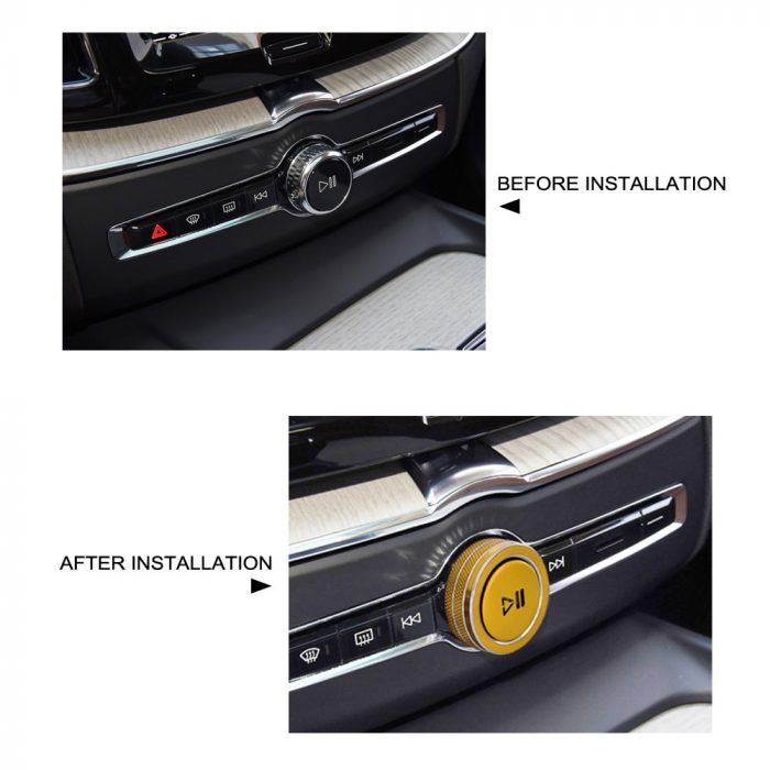 Car Center Console Control Knob Ring Cover Sticker Auto Interior Accessories For Volvo XC90 XC60 XC40 V60 V90 S60 S90 2015-2022 3