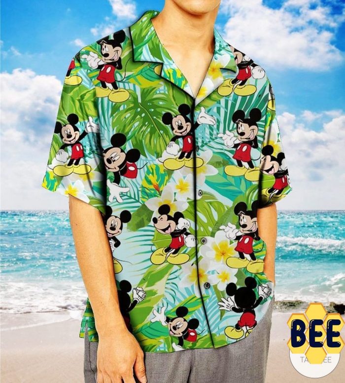 Disney Mickey Mouse Hawaiian Shirt Men's Disneyland Short Sleeve Button Up Shirt Casual Fashion Beach Shirt Vintage Tops 6