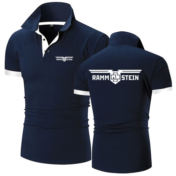 RAMSTEIN Germany Metal Band 2023 Men's New Summer Hot Sale Fashion Cotton Polos Shirt Casual Solid Color Slim Fit Tops Clothing 1