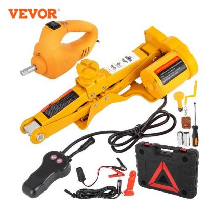 VEVOR 3 Ton Electric Car Jack Kit 12V DC Portable Auto Scissors Jack With Impact Wrench Air Pump Electric Car Lift Repair Tool 1