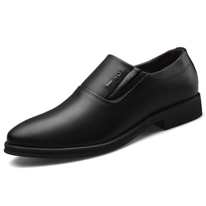 Leather Shoes Men Luxury Business Oxford Breathable Patent Leather Formal Shoes Plus Size Man Office Wedding Flats Male Black 6