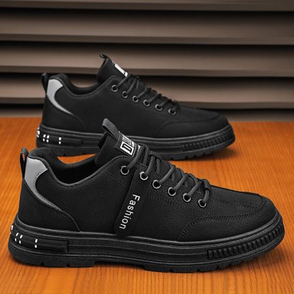 Genuine Suede Leather Men Loafers Casual Shoes Men's Sneakers LaceUp Oxford Shoes OutdoorJogging Shoes  Board shoes Safety Shoes 2