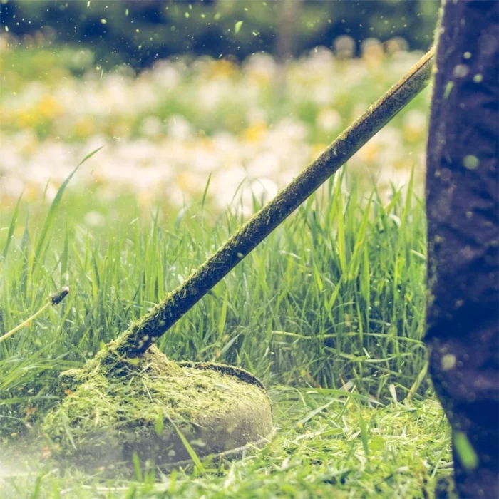 8 Inch Cordless Electric Lawn Mower Brushless Motor Grass Trimmer Adjustable Length Angle Telescopic Pruning Garden Tools Wheel 6