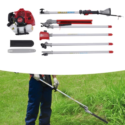 Grass Trimmer 2-Stroke 51.7cc 1.4KW 4-in-1 Function Lawn Mower Gardener Hedge Shears Chainsaw CG520 2