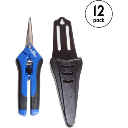 Hydrofarm HGPP400C Precision Curved Blade Gardening Scissor Pruners for Plants and Flower Trimming with Safety Lock (8 Pack) 2