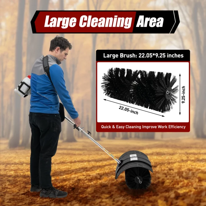 52CC Gas Power Sweeper Hand Held Broom Cleaning Driveway Turf Garden 1700W 2.3HP 52CC 2.3HP Hand-Held Walk Behind Sweeper Gas 3