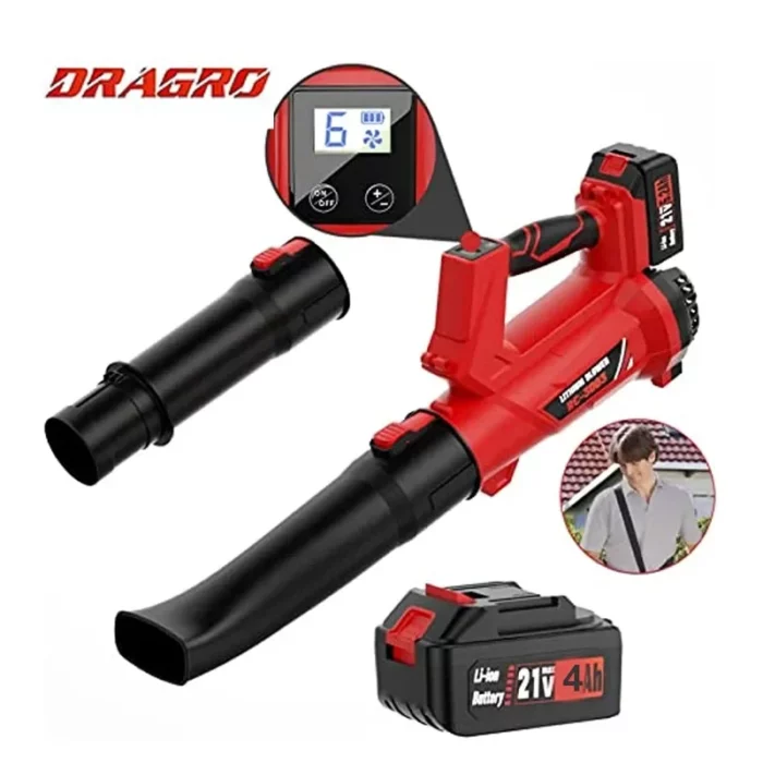 Dragro Portable Cordless Handheld Electric Leaf Blowers 540CFM 20000RPM 21V Battery Powered Blower Lawn Care Garden Power Tools 1