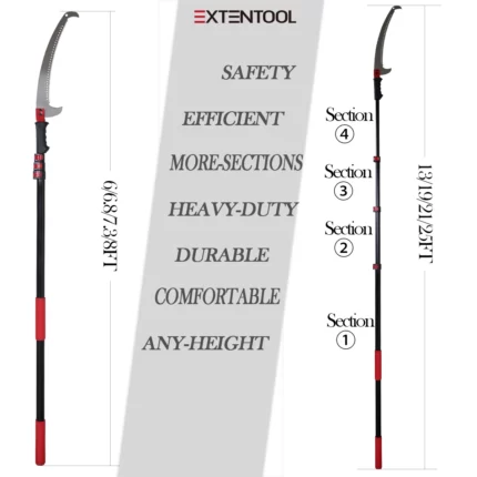 Extentool Pruning Garden Tools For Telescopic Pole Saws With Pruning Saw 2