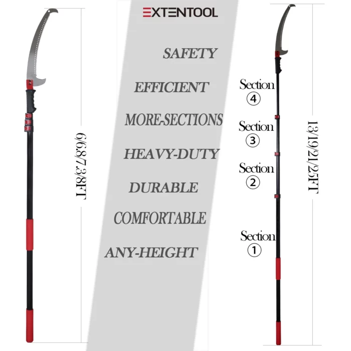 Extentool Pruning Garden Tools For Telescopic Pole Saws With Pruning Saw 2