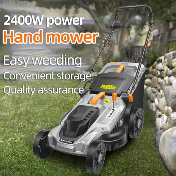 Home lawn Mower Hand Push Lawn Mower 2400W Brush Cutter lawn Mower Gardening Tools 3600rpm Garden and Agricultural Weeding Tool 1