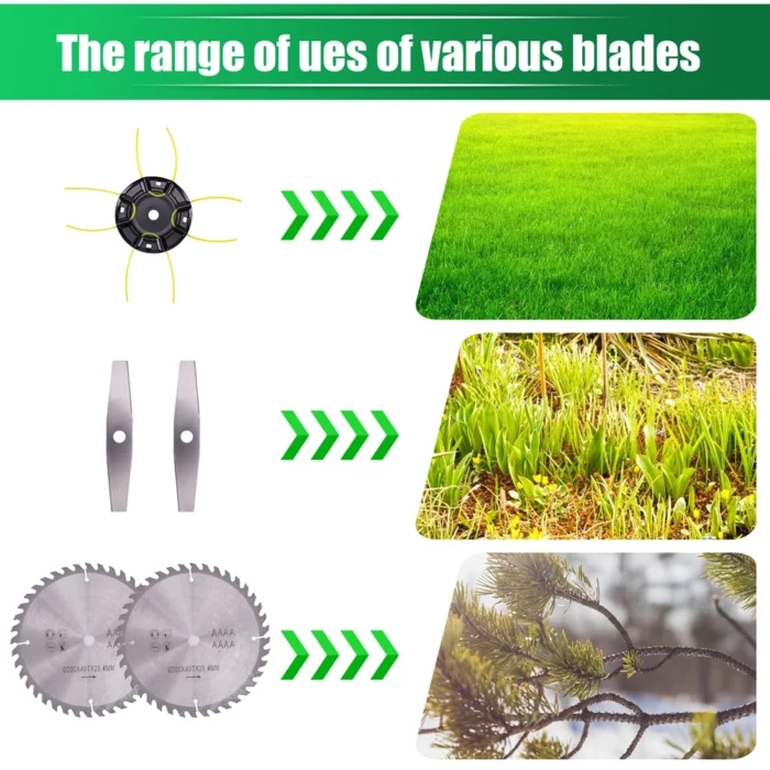 8 Inch Cordless Electric Lawn Mower Brushless Motor Grass Trimmer Adjustable Length Angle Telescopic Pruning Garden Tools Wheel 4