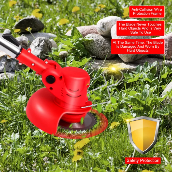 Multi-functional Electric Mower Lithium-electric Herbicide Adjustable Lawn Mower Pruning Cutter Garden Tool With 2Pcs Battery 3
