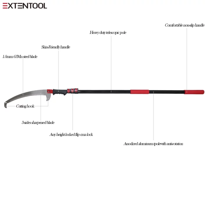 Extentool Pruning Garden Tools For Telescopic Pole Saws With Pruning Saw 3