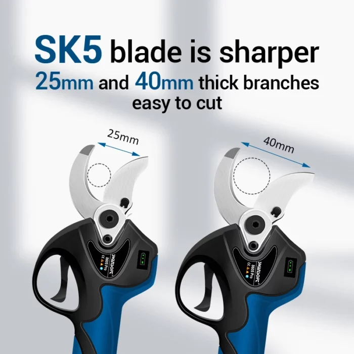 21V Cordless Electric Pruning Shears Pruning Garden Scissors Bonsai Tree Pruning Branches Battery Cutter Landscaping Garden Tool 5